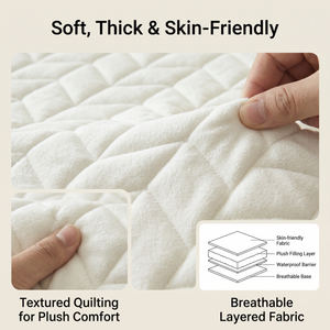 Coprimaterasso Impermeabile Trapuntato con Saldatura a Ultrasuoni, Lenzuola con Angoli per Letto <span class=keywords><strong>Matrimoniale</strong></span> Grande, Produzione e Vendita all'Ingrosso - Product Image 4
