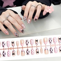 Ongles Press-on Velours Mat XL Forme Cercueil Confortables Incassables ABS Logo Personnalisé Vente en Gros