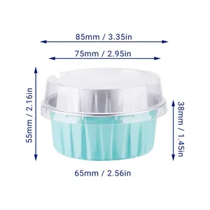 125ml dùng một lần Vòng đầy màu sắc nhôm lá nướng ly cho bánh muffin nướng container