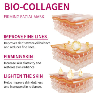 Masque facial en gelée rose, collagène, anti-rides, raffermissant, hydratant, blanchissant, réparateur, soin de la peau - Product Image 4