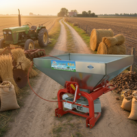 Épandeur d'engrais manuel à 3 points de fixation, type nouveau, haute efficacité, avec trémie en acier 201, réglage manuel, pour l'agriculture, modèle 300