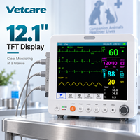 Moniteur patient vétérinaire multiparamètres ECG NIBP SpO2 RESP TEMP PR avec écran LCD 12,1 pouces pour clinique vétérinaire (chats, chiens, animaux)