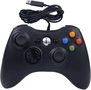 Xbox ตัวควบคุมเกม360 Xbox แบบมีสายตัวควบคุม360สำหรับ PC Windows 7/8/8.1/10/ Microsoft Xbox 360 Xbox 360แท่งเกม USB แบบบาง