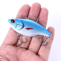TOPRIGHT 18g 75mm V1004 Leurre de pêche crankbait sans ailettes, vibreur coulant, vibreur coulant à bruit, wobblers de pêche, leurre pour pêche au bar