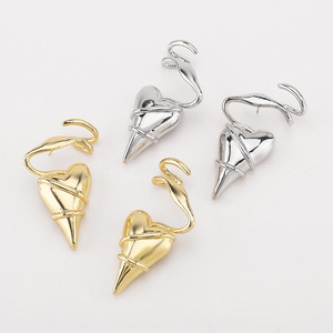 2025 nouveau haute qualité en gros grandes femmes tropicales gros coeur boucles d'oreilles à la mode mode alliage bijoux breloque boucles d'oreilles Style - Product Image 2