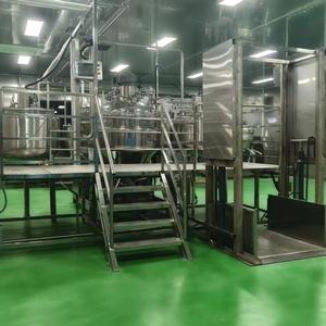 Mélangeur homogénéisateur à levage hydraulique entièrement automatique sous vide SUS316L pour crème cosmétique, lotion, pommade - Product Image 1