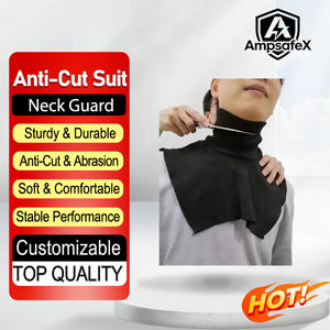 Protector de Cuello Resistente a Cortes AmpsafeX HPPE, Personalizable, Duradero, Color Gris, para Uso Diario de Trabajadores, Nivel de Protección A - Product Image 1