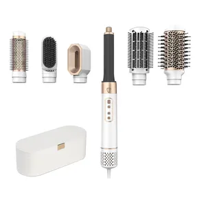 Mini travel size bianco 220v international european dual voltage phon set brush kit per capelli corti