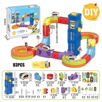 Juego de Construcción Magnético de Plástico Personalizado al por Mayor, con Elevador, Balancín, Juguete Educativo STEM, Tren Eléctrico para Niños