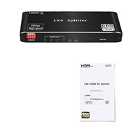 Divisor Metálico Ultrafino 2.0b, Distribuidor 1 Entrada a 4 Salidas, HDCP 2.2, 4K a 60Hz, Compatible con EDID, Gestión de Energía