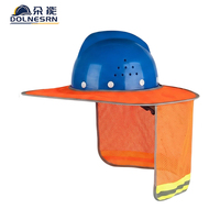 Sombrero de Seguridad con Tira Reflectante de Alta Visibilidad Naranja, con Cierre de Velcro, para Trabajos en Carreteras, con Protección Solar