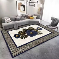 Luxuriöser Großer Polyester-Teppich Moderner Maschinengefertigter Geometrischer Muster-Teppich Rutschfester Wohnzimmerteppich-Set