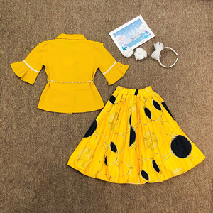 Ensemble chemise à volants et jupe plissée avec ceinture et sac à main pour <span class=keywords><strong>fille</strong></span>, nouvelle collection é<span class=keywords><strong>t</strong></span>é Elsali4-9-year-old - Product Image 4