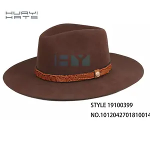 Huayi брендовые модные зимние весенние мужские шляпы с широкими полями Somerero 100% австралийская шерсть фетровые шляпы большие шляпы коричневые пустые