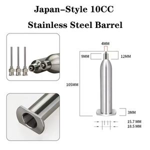Seringue chauffante en acier inoxydable 30cc Seringue chauffante en métal résistant <span class=keywords><strong>à</strong></span> la corrosion Seringue de distribution en métal - Product Image 2