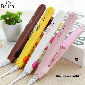 เครื่องหนีบผมตรงแบบ2ใน1การ์ตูนเครื่องหนีบผมหน้าม้าแบบพกพาแผ่นเซรามิกไอออนิกไฟฟ้าขนาดเล็กที่หนีบผมตรง - Product Image 1