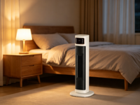 Chauffage d'appoint numérique avec écran tactile, télécommande, 2 niveaux de chauffage, oscillant, portable, électrique, température réglable