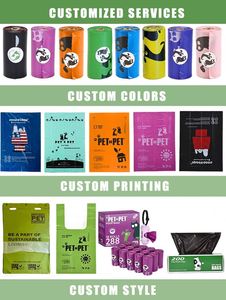 Custom Printed Pet Poop Bio Degradable Corn Starch <b>Compost</b> Waste <b>Bag</b> Eco-Friendly Bio Degradable Dog Cornstarch - Product Image 5
