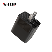 Chargeur mural universel pliable WISESIR PD 3.0 30W GaN double port USB-C et USB avec protection OVP/OTP, efficacité de 92% pour téléphone portable