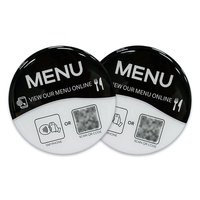 Autocollant NFC en époxy, taille personnalisée, étanche, carte de menu de table NFC pour restaurants