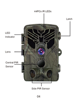Caméra de surveillance de la faune en plein air Suntek HC-810M avec vision nocturne, SMS, MMS, SMTP, GPRS