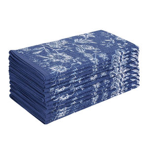 Serviettes en tissu de lin 100% faites à la main jetables brodées à motifs linge de table pour la maison mariage avion utilisation coût Durable - Product Image 5