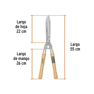 Truper classico 55 cm forbici da giardino industriale Bypass di potatura cesoie con manici in legno piegatura manuale in acciaio materiale plastico - Product Image 3