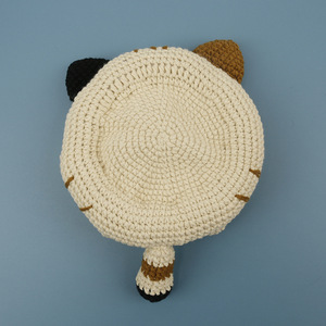 Sous-verre en crochet fait main motif chat mignon, dessous de tasse tricoté motif kiwi, sous-verre créatif en forme d'animal pour table, bureau, décoration intérieure - Product Image 4