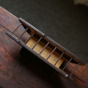 Carbonized antique bamboo teacup holder, draining <b>cup</b> holder, bamboo <b>tea</b> ceremony accessory, eight-compartment Kung Fu <b>tea</b> <b>set</b> - Product Image 3