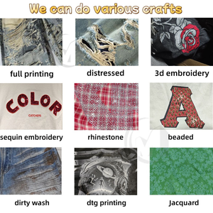 Pantalones Vaqueros Plisados de Estilo Retro, Resistentes, de Diseño, Personalizados de Fábrica, Estilo Urbano - Product Image 6