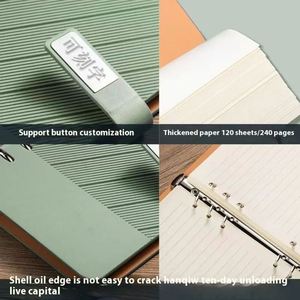 Cadeaux de Noël et de remise de diplôme, carnet à anneaux personnalisé en PU A5, couverture rigide, 100 feuilles, ensemble cadeau d'entreprise - Product Image 2