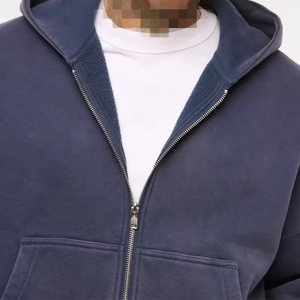 Felpa con cappuccio integrale da <span class=keywords><strong>uomo</strong></span> personalizzata con Logo di marca in cotone di 100% qualità stampa digitale top invernali - Product Image 3