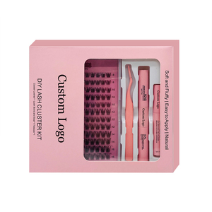 Kit de cils en grappe PBT naturel en gros, marque privée, pour un effet œil de poupée, œil de chat, hybride et wispy - Product Image 1