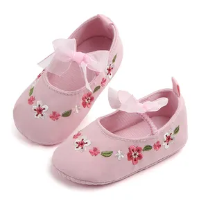 Весна 2019, модная бутиковая обувь для новорожденных девочек, обувь с вышивкой для малышей, обувь для девочек
