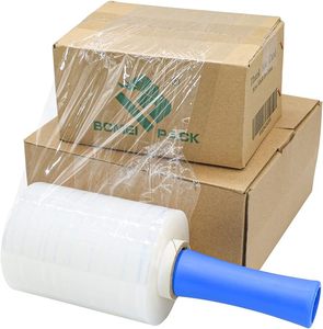 5" x 1000ft Mini <b>Stretch</b> <b>Wrap</b> Film, 80 Gauge Industrial Self Adhesive Plastic <b>Wrap</b>, Heavy Duty Packing Shrink Film for Moving - Product Image 5