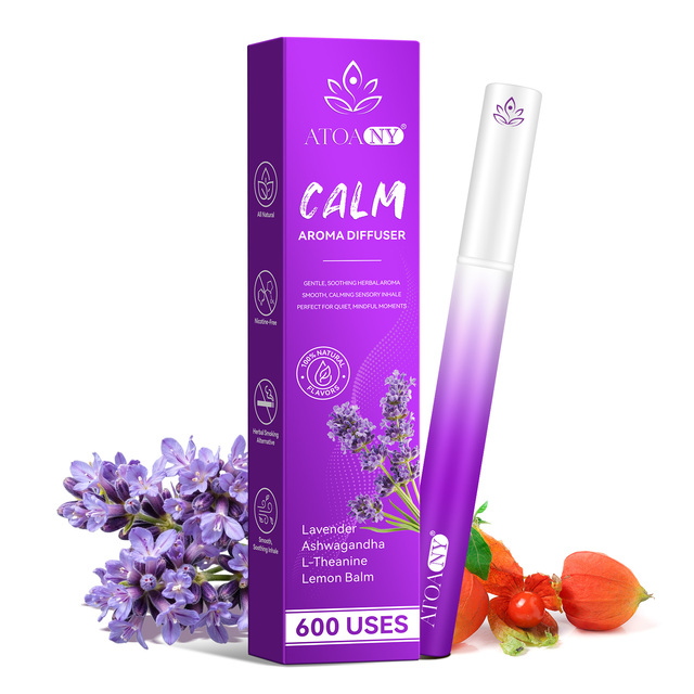ATOANY 600 Uses Oral Herbal Diffuser Pen Gentle Soothing Calm Aroma Diffuser Pen for Body Relaxation Mood Support