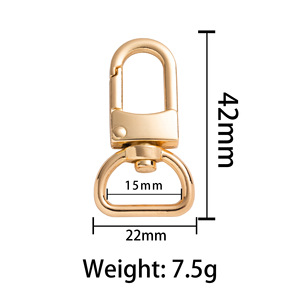 Accesorios de hardware de equipaje, abrazadera de aleación de zinc, anillo D, hebillas de bloqueo de bolsa para bolsas DIY, <span class=keywords><strong>12mm</strong></span>, 15mm, 20mm, venta al por mayor - Product Image 5