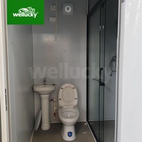 Toilettes mobiles, structure en acier, unité d'assainissement extérieure, toilettes modulaires portables pour chantier de construction, événements et utilisation en camp