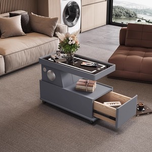 2025 đa chức năng xoay bàn cà phê bên di chuyển thông minh tủ phòng khách hộ gia đình ánh sáng sang trọng thông minh Bàn Cạnh Giường ngủ - Product Image 2