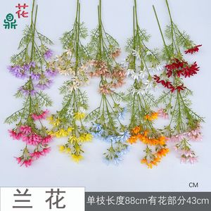 Orchidées artificielles Hua Ding en soie plastique pour mariage, décoration intérieure et arrangements floraux - Product Image 4