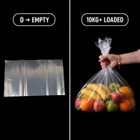 Sacs plats à soufflets latéraux en LDPE transparent de qualité alimentaire, taille personnalisée, thermoscellables, pour l'emballage de fruits, riz, céréales, produits d'épicerie, gâteaux, usage en supermarché