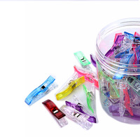 Vente en gros de pinces à coudre Wonder Clips multicolores de 56 mm, grandes pinces à coudre en plastique pour patchwork et quilting