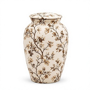 Urne funéraire plaquée or pour cendres d'adultes et service funéraire solennel, vase de table personnalisé - Product Image 1