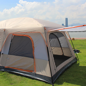 Tienda de campaña familiar europea personalizada de lujo para 6-8 personas, dos dormitorios, sala de estar, resistente al agua para acampar al aire libre - Product Image 4