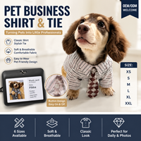 Camisa para Mascotas Yuppie Gentleman, para Perros Pequeños y Gatos, Primavera/Otoño, Algodón Oxford con Cuello, para Westie, Schnauzer, Dachshund, Bichon, Teddy