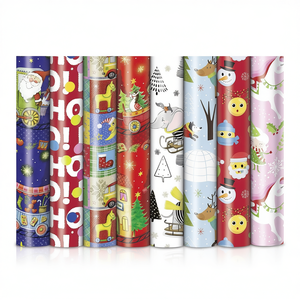 Children's <b>Christmas</b> <b>wrapping</b> <b>paper</b> 2-meter x70 cm high-quality festival gift packaging <b>set</b> - Product Image 2