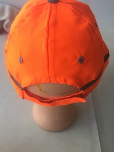 Casquette de baseball orange fluorescent à 6 panneaux, confortable et élégante, en tissu Oxford polyester - Product Image 5