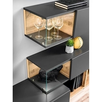 Tiroirs de rangement et étagère en bois au design minimaliste moderne Table basse murale flottante Tv Stand flottant Tv