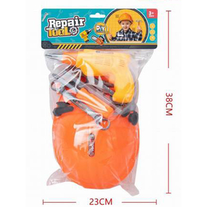 Ensemble d'outils de réparation en plastique unisexe, <span class=keywords><strong>perceuse</strong></span>, marteau, tournevis, clé à molette, <span class=keywords><strong>jouet</strong></span> éducatif pour enfants - Product Image 6
