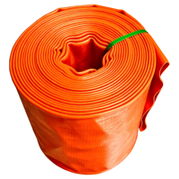 Tuyau d'irrigation agricole plat flexible en PVC orange haute pression, certifié ISO, durable, de 6 à 24 pouces, fourni directement par l'usine en gros